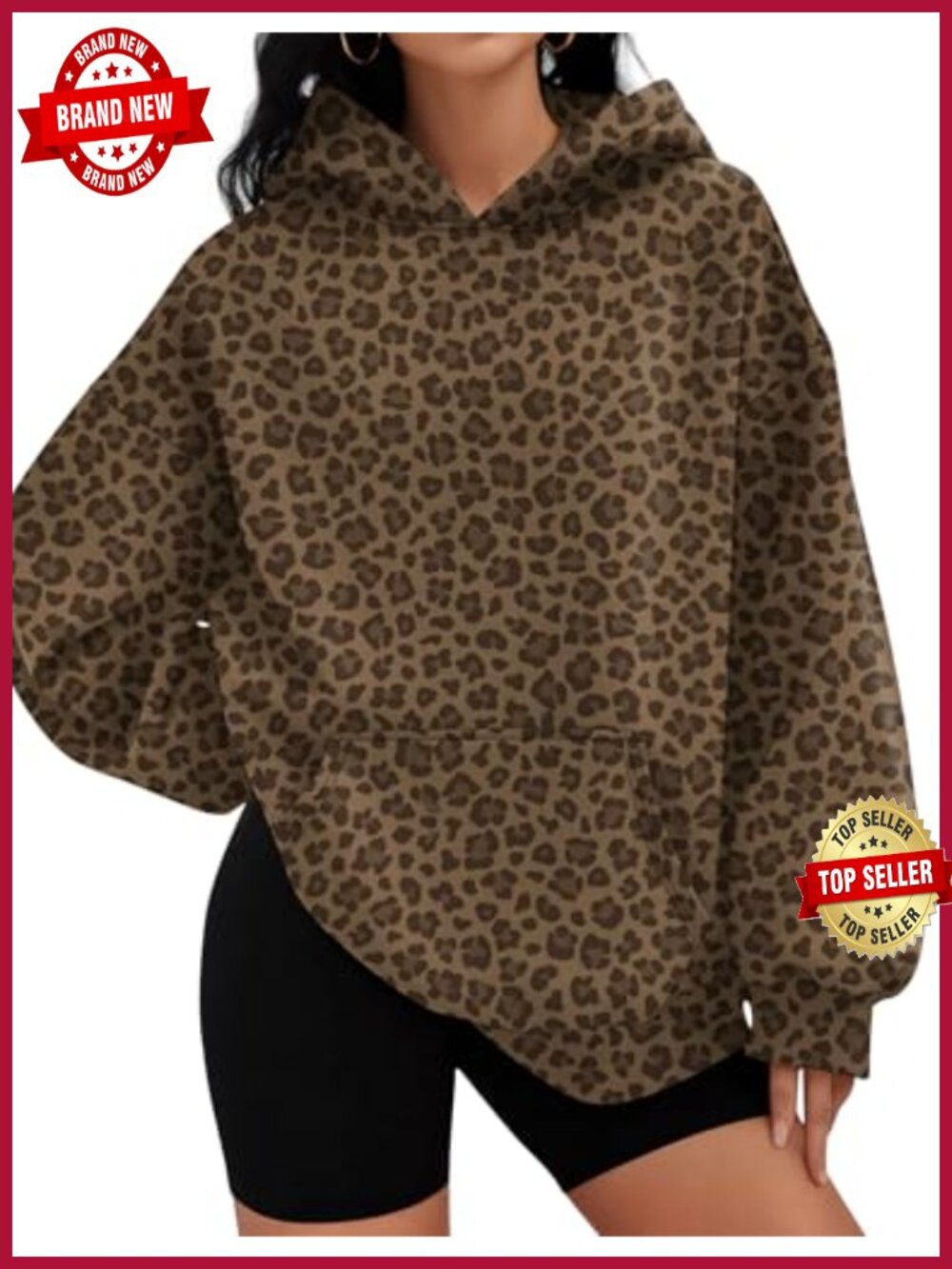 Oversized Fleece Lined Hoodie Pullover Sweatshirt with Pocket Long Sleeve